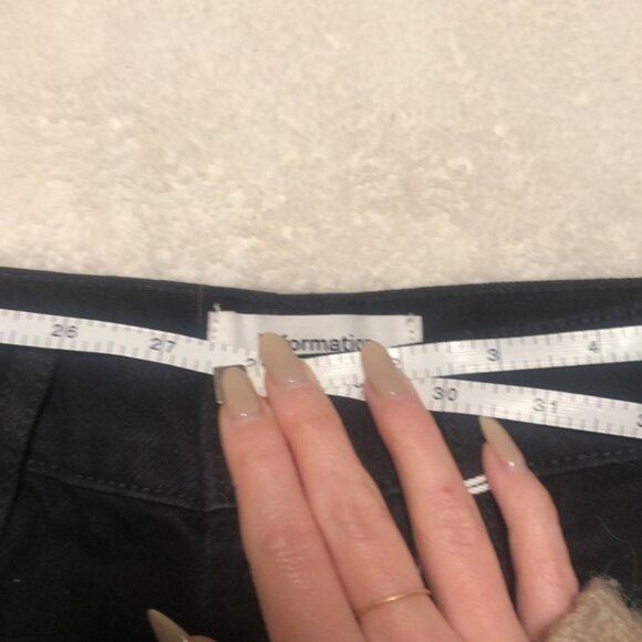 NWT Reformation Cynthia Black Straight Leg Jeans Heart Shaped Gold Buttons 26 - Picture 5 of 5